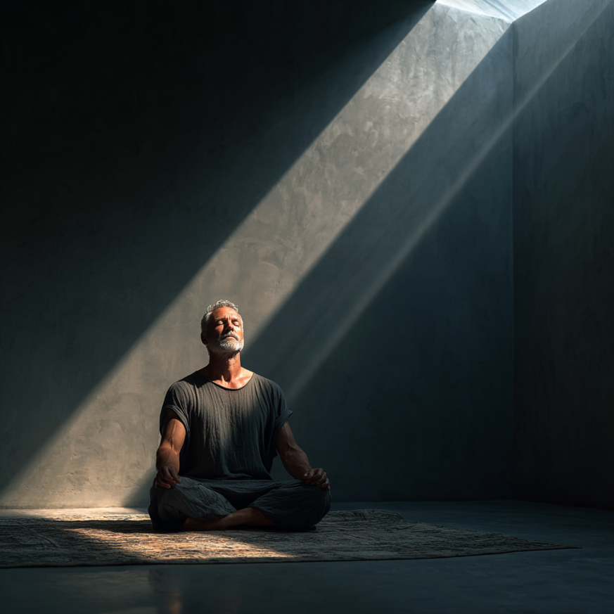 Мощен мъж в тренировка